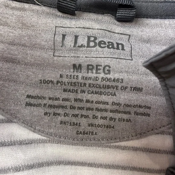 LL Bean Womens Airlight Knit Pullover Gray Quarter Snap Sweatshirt Size M Light - Picture 7 of 11